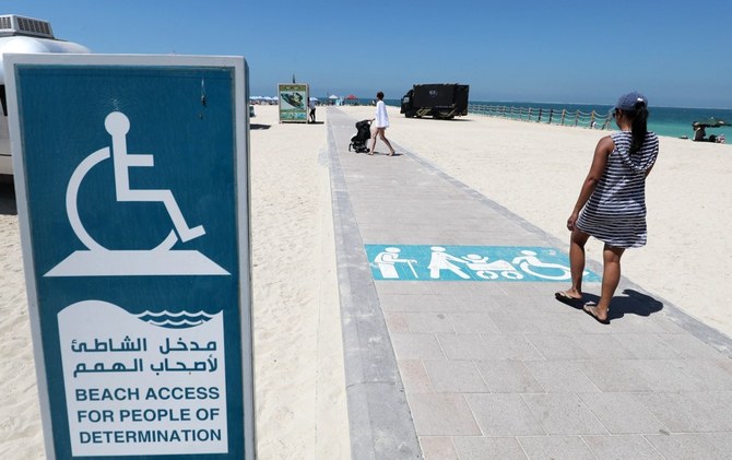 Cartello per disabili spiaggia