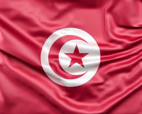 La bandiera tunisinia - tunisia