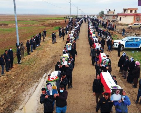 Funerale di massa di yazidi