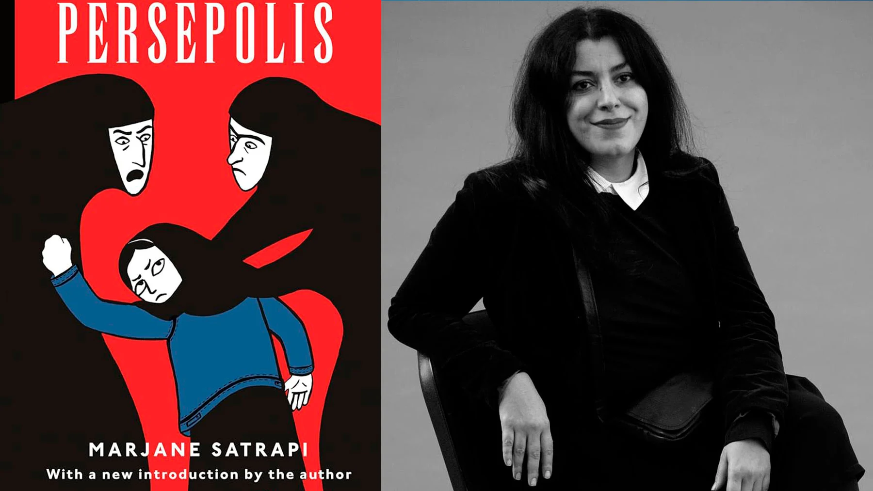 Immagine da "Persepolis" e Marjane Satrapi.